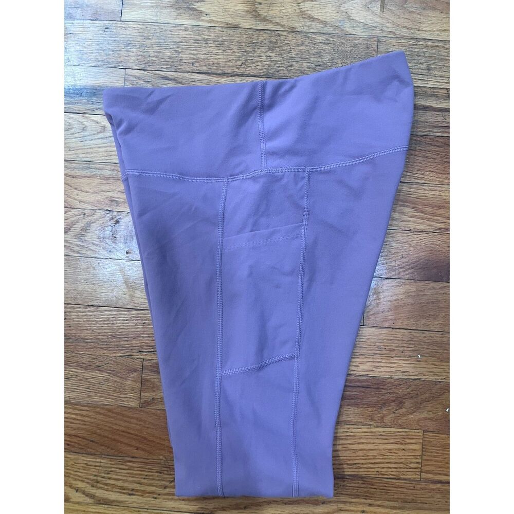 Fengbay Women's High-Waisted Yoga Leggings with Pockets - Soft Mauve - Size L - Picture 5 of 7